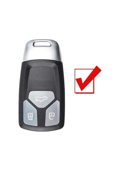 Audi Lacivert Anahtar Kılıfı Silikon İç Kılıf Ve Anahtarlık Lacivert-siyah