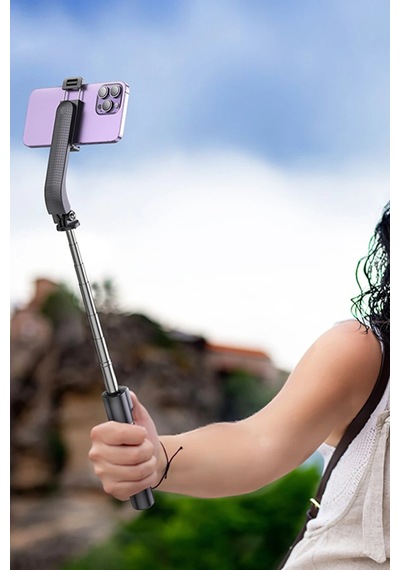 Hoco. K20 Bt 4.2 1m Broadcast Holder Selfie Çubuğu - Siyah