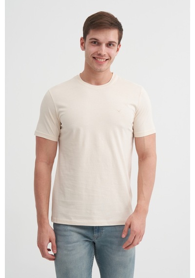 Cazador Basic Süprem Erkek T-shirt 46230 Bej Bej