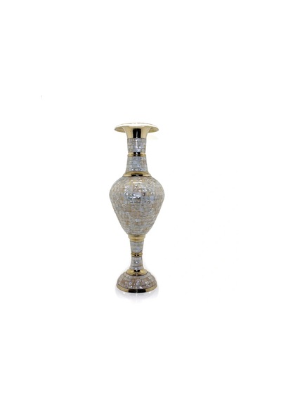 Lovesta Home Pirinç Sedefli Vazo  60 Cm
