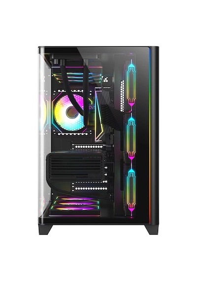 Ocean Curved Pro V2 7x Argb Fan Usb 3.0 Typec 750w 80+ Atx Oyuncu Bilgisayar Kasası Siyah