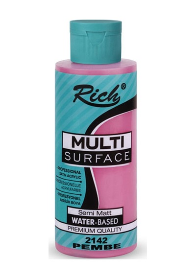 Rich Akrilik Boya Multi Surface 120 Cc Pembe 120-2142 Çok Renkli