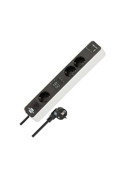 Ecolor Serisi 3 Soketli 1 Adet Type-c + 1 Adet Usb Girişli 1.5 Metre Kablolu Zaman Ayarlı Uzatma Priz 0