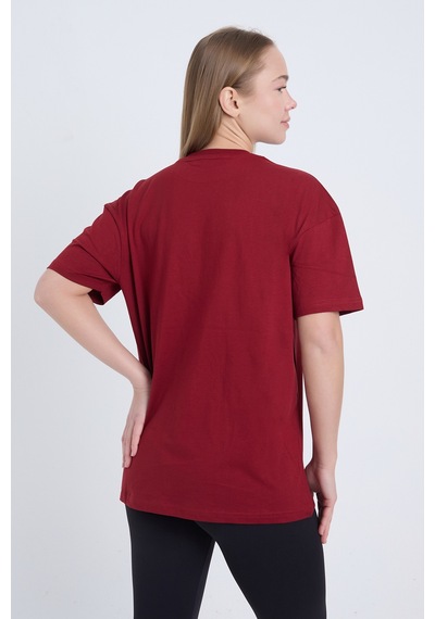 Velvoria Unisex Oversize Bordo Lost İn Paradise T-shirt