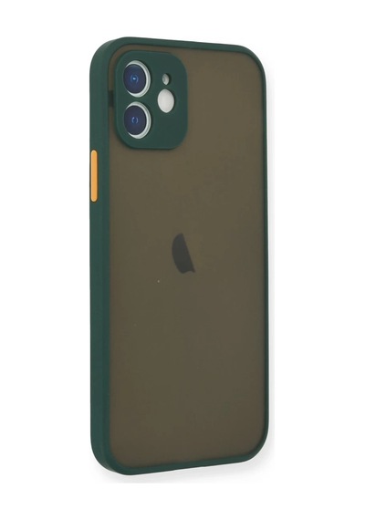 Apple Uyumlu iPhone 12 Mini Uyumlu Kılıf Montreal Silikon Kapak - Yeşil