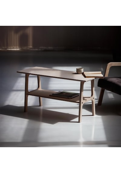 Woodesk Puerta, Ahşap Orta Sehpa, Coffe Table, 100x50, Ceviz Renk
