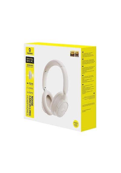 Baseus Bass BH1 Nc Gerçek Zamanlı Uyarlanabilir Hibrit Anc, Bluetooth 6.0 Kulaküstü Kulaklık