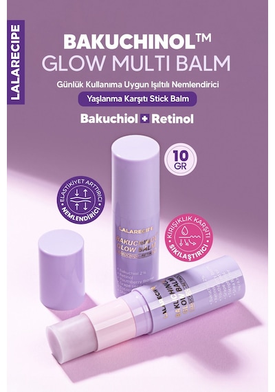 Lalarecipe   ve Nemlendirici Stick Balm LALARECIPE Bakuchinol Glow Multi Balm