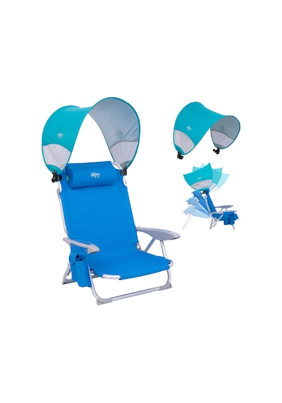 Wejoy Wavora B10 Plus Upf50+ Gölgelikli 4 Kademeli Katlanır Plaj Sandalyesi Blue Mavi