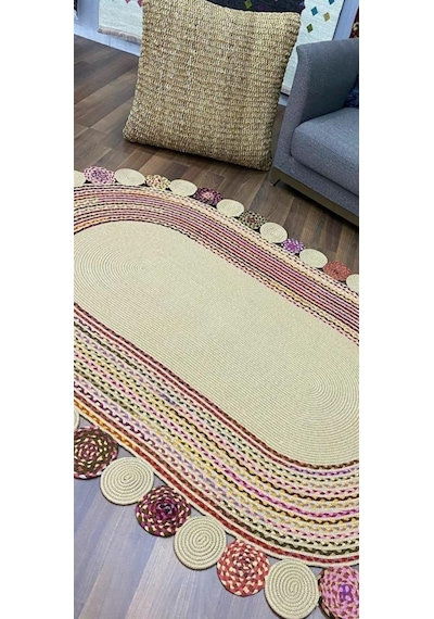 Jüt Halı El Yapımı Oval Model:431