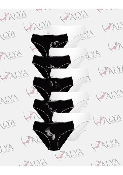 Alya Underwear Kadın Külot Basic Slip Renkli Pamuklu Iç Çamaşırı 10'lu Paket Multicolor-x32 Multicolor - X17