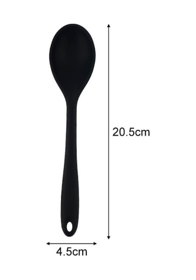 Tr Sert Uçlu Isıya Dayanıklı Silikon Kaşık Seti, 28 Cm-20 Cm-22 Cm, Kırmızı
