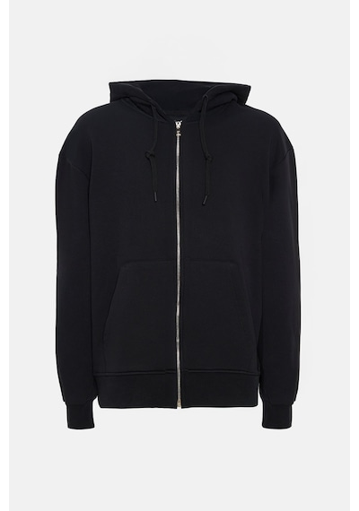 Tudors Unisex Relax Fit Rahat Kesim Pamuklu İçi Polarlı Çift Cepli Fermuarlı Siyah Kapüşonlu Sweatshirt-32670 Siyah Tudors Unisex Relax Fit Rahat Kesim Pamuklu İçi Polarlı Çift Cepli Fermuarlı Siyah Kapüşonlu Sweatshirt-32670 Siyah