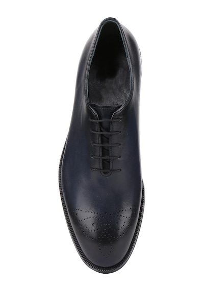 Shoetyle - Lacivert Deri Bağcıklı Erkek Klasik Ayakkabı 250-5001-829-lacivert