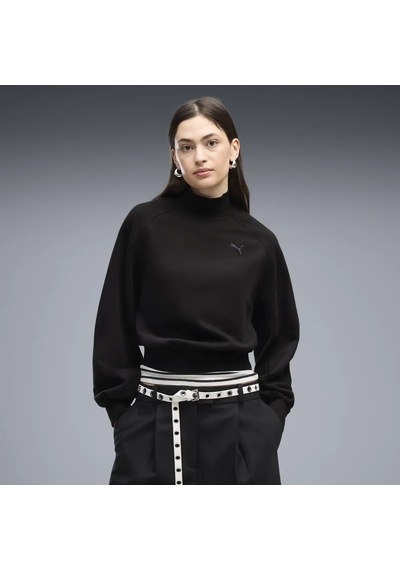 Puma Her Mock Neck Crew Siyah Kadın Sweatshirt