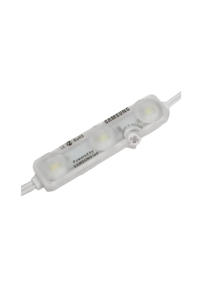 Samsung 3'lü Mercekli Modül Led 12 Volt Sarı/Amber - 10 Adet