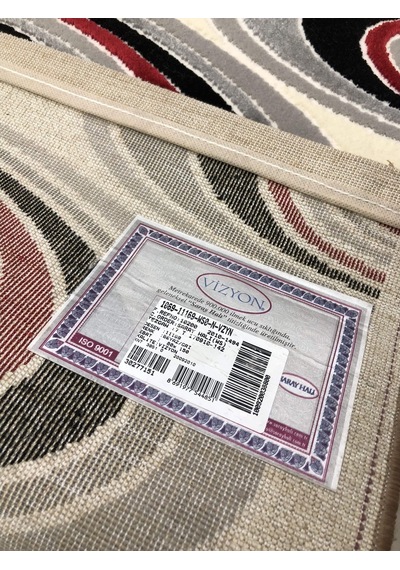 Saray Halı Vizyon 11169 Ws 80X150 Gri Kırmızı Küçük Ölçü Halı !
