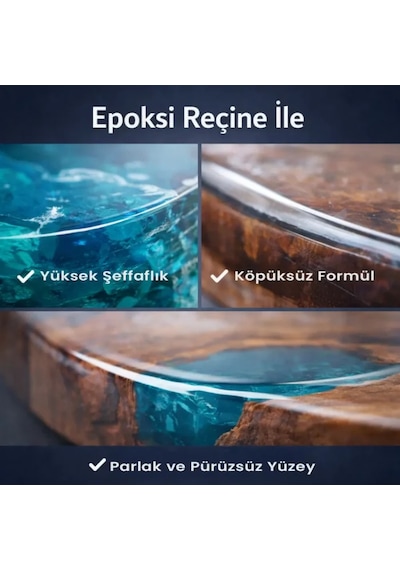 Epoksi Reçine Hobi, Takı Ve Dekoratif Şeffaf Döküm Uygulamaları İçin 7,5 Kg