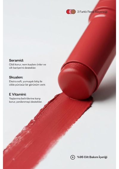 Kıss'n Blush Allık, Ruj, Göz Farı Nemlendirici 3in1 Ceramide Skualen Vitamin E Poppy Çok Renkli