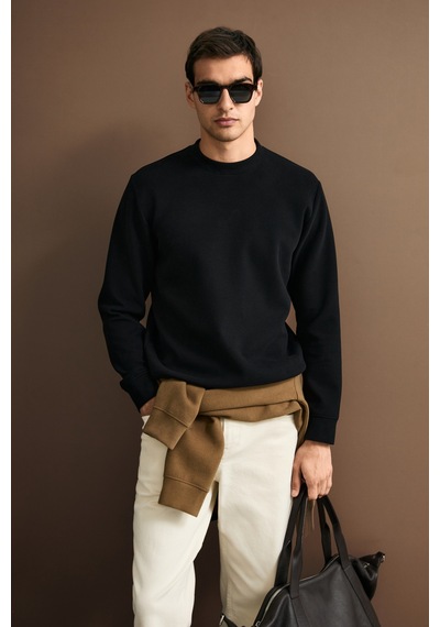 Lufian Logan Erkek Sweatshirt Siyah Siyah 112030194100100