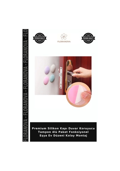 Premium Silikon Kapı Duvar Koruyucu Tampon 4lü Paket Fonksiyonel Eşya Ev Düzeni Kolay Montaj