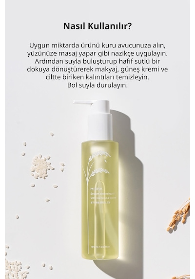Midha Rice Bran & Tea Tree Sebum Dengeleyen Arındırıcı Makyaj Temizleme Yağı 150 ML