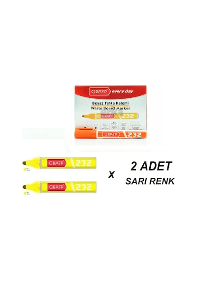 Grasp Every Day Beyaz Tahta Kalemi 232 2 Adet Sarı