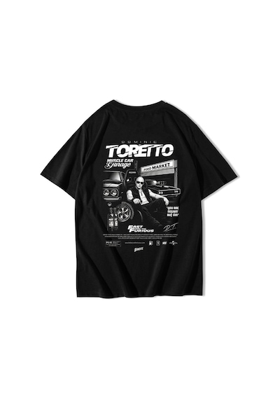 Brz Collectıon Brz Collection Unisex Oversize Dominic Toretto T-shirt Siyah