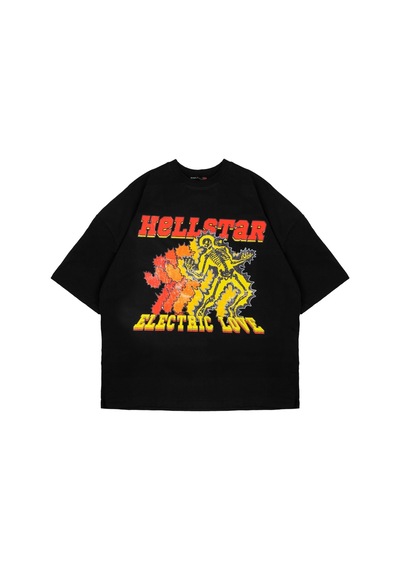 Flood Of Style Hellstar Baskılı Siyah Oversize Unisex