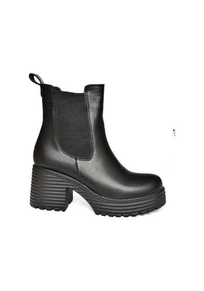 Fox Shoes R996020009 Siyah Kalın Topuklu Kadın Bot Siyah