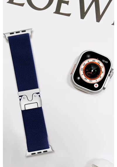 Newface - 130 - Apple Watch 42mm Forest Kumaş Kordon - Edntrend - - Lacivert