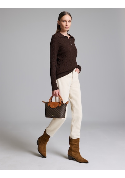 Pierre Cardin Kahverengi Regular Fit Basic Kazak 50331499-vr029