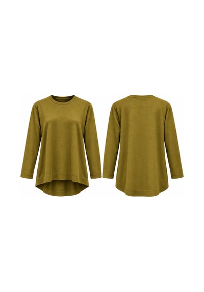 Nuss Basic Triko Rayon Tunik 902 Zeytin Yeşili
