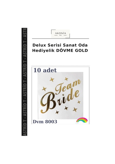 Delux Serisi Sanat Oda Hediyelik Dövme Gold