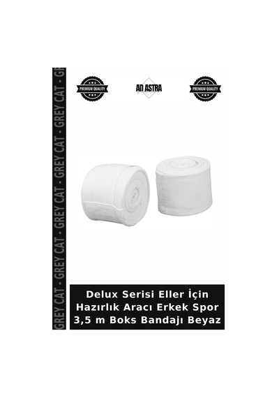 Delux Serisi Eller İçin Hazırlık Aracı Erkek Spor 3,5 M Boks Bandajı Beyaz