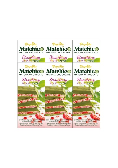 Matchıco Matcha Chocolate Strawberry 95gr X6