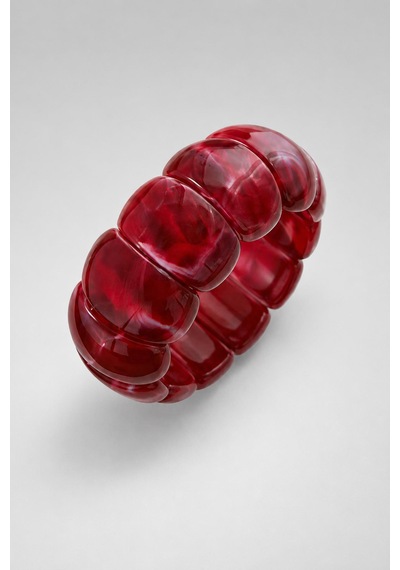 Bordo Bubble Form Bileklik