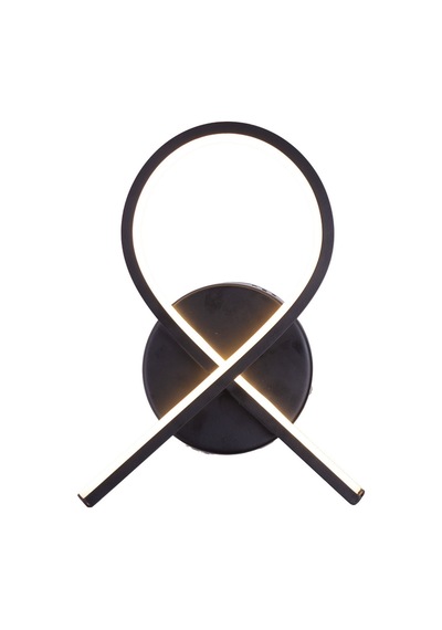 3 Renk Loop Led Duvar Apliği Modern Siyah Loop Tasarım Dekoratif Aydınlatma