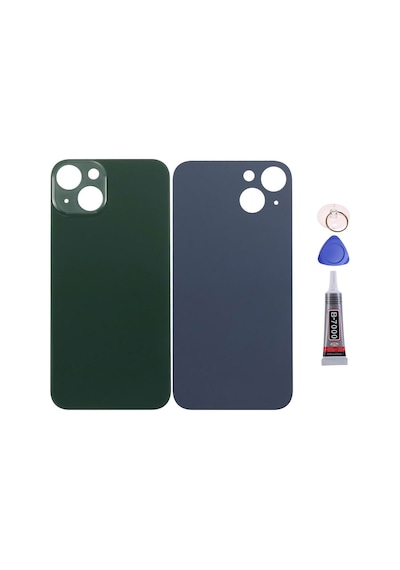 Apple Uyumlu iPhone 13 Yeşil Arka Kapak Batarya Kapağı Pil Kapağı Yapışkan Ve Sökme Aparatıyla Beraber Full Set Yeşil