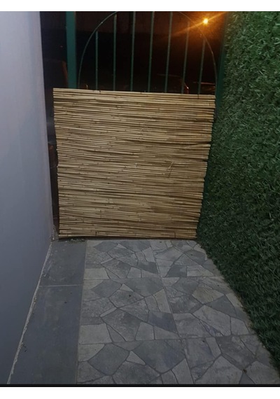 Greenosier 1mx1m Hasır Kamış Çit Bej
