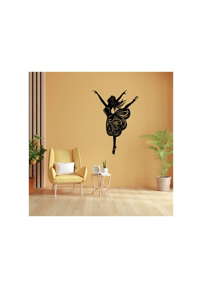 Led Işıklı Kadın Ve Dans Temalı Tablo Alina Balerin Dekoratif Tablo Gece Lambası Sarı - 737257010 Sarı