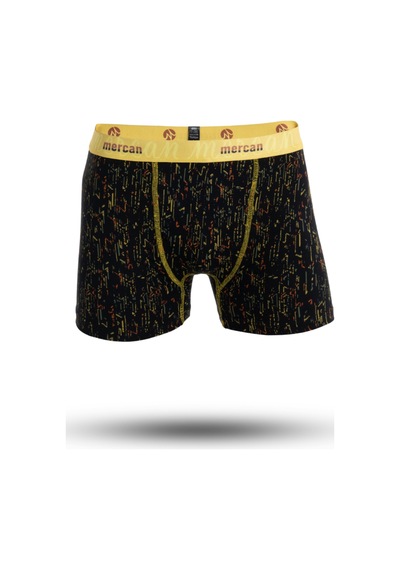 Mercan Desenli Boxer 'tetris' Baskılı Pamuklu Erkek Boxer