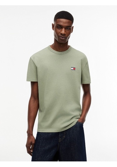 Tommy Hilfiger Tjm Reg Badge Tee Ext Erkek Yeşil T-shirt - Dm0dm20322