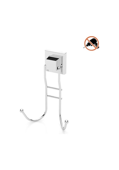 Tekno Tel Ef-236 Yapışkanlı Banyo 2 Li Askı Bornozluk Krom