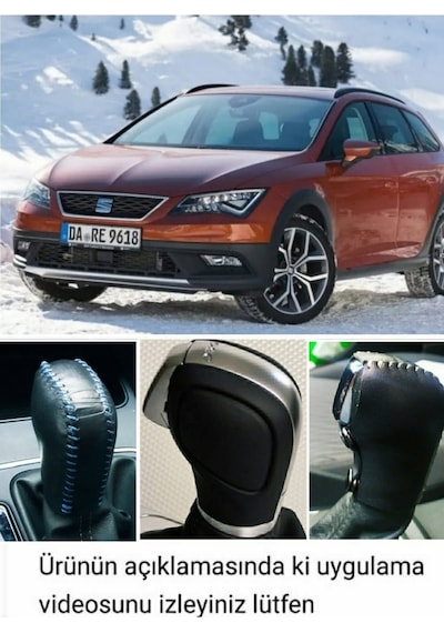 Dsg ,Seat Leon Otomatik Vites Topuzu Kılıfı Gerçek Deri El Yapımı