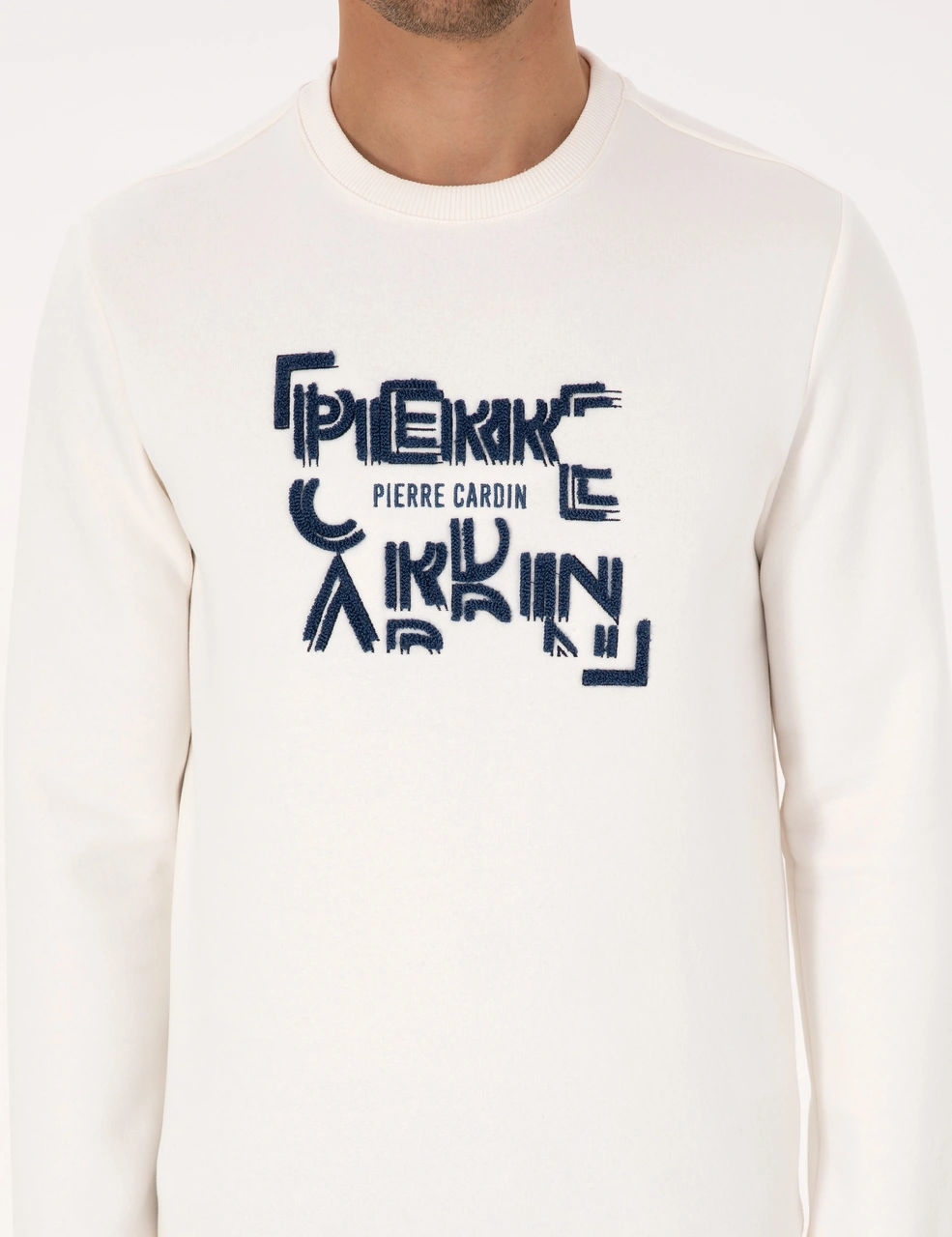 Pierre Cardin Erkek Ekru Sweatshirt 50313914-vr019 Ekru