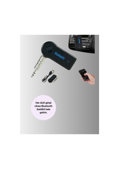 Araç İçi Bluetooth Aux Müzik Ve Telefon Görüşmesi Adaptörü - Hs08378003-6208