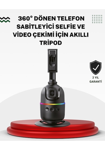Sosyal Medya İçerikleri İçin Otomatik Yüz Takipli 360 Döner Gimbal Stand