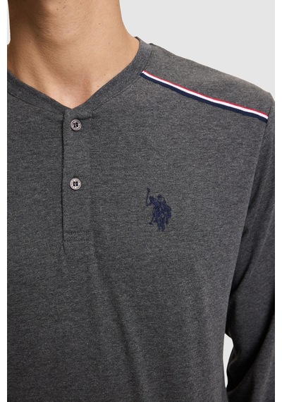 U.S. Polo Assn. Erkek Antrasit Melanj Pijama Takımı 50333256-vr081
