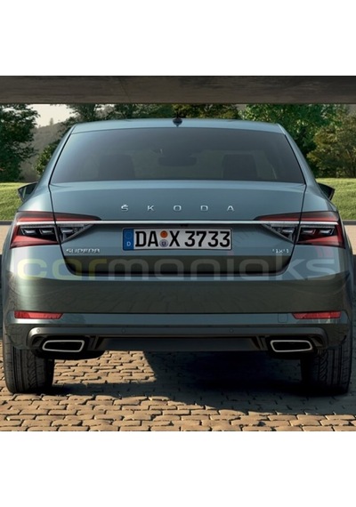 Skoda Yeni Tip Bagaj Yazısı Amblem 3D Sticker Beyaz (527218154)